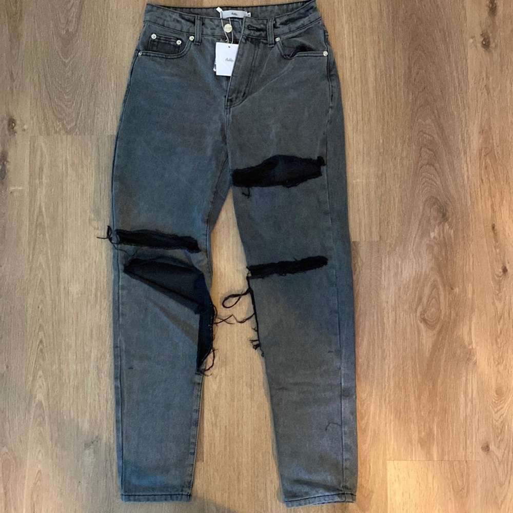 Black ripped jeans